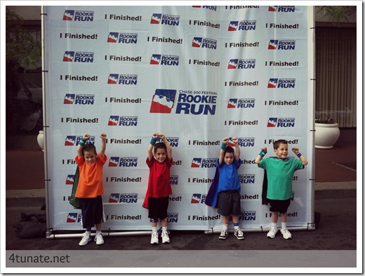 rookie run finish line 5 year olds
