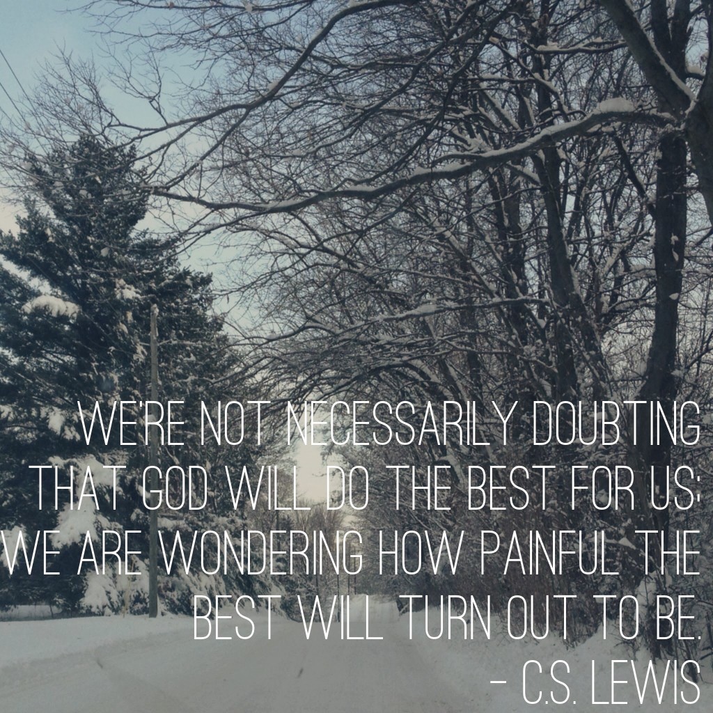 c.s.lewis quote about pain and God's best